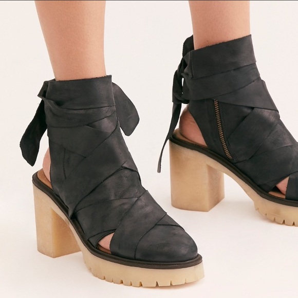 Free People Blake Platform Boots in Black - Picture 3 of 8